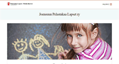 Desktop Screenshot of joensuu.pelastakaalapset.fi