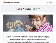 Tablet Screenshot of loppi.pelastakaalapset.fi