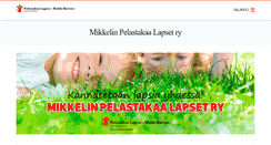 Desktop Screenshot of mikkeli.pelastakaalapset.fi