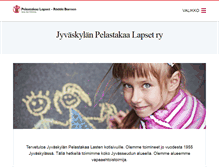 Tablet Screenshot of jyvaskyla.pelastakaalapset.fi